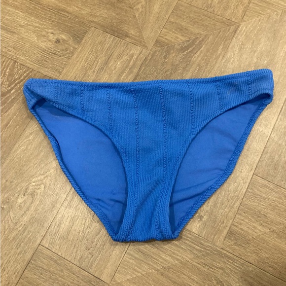 Aerie Blue Crinkle Bikini Bottoms - Picture 2 of 5
